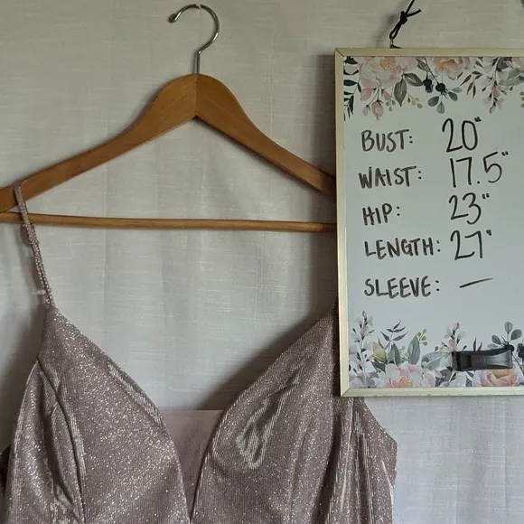 NWT Iridescent Babydoll Formal Dress