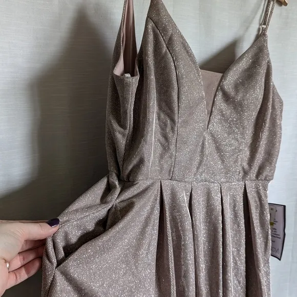 NWT Iridescent Babydoll Formal Dress