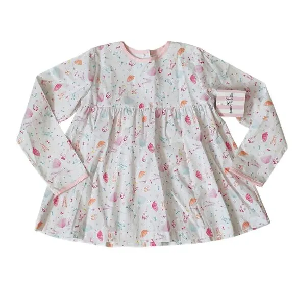 NWT James &amp; Lottie Size 2T Evie Dress in Pink Ballet Barre