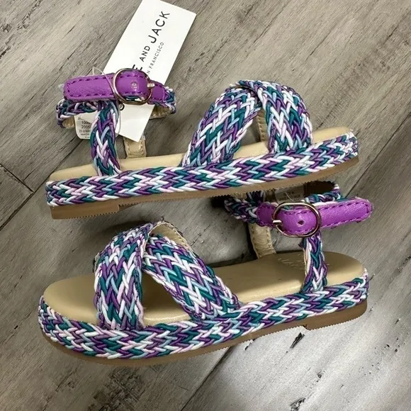 NWT Janie &amp; Jack Braided Espadrille Sandals Size 6