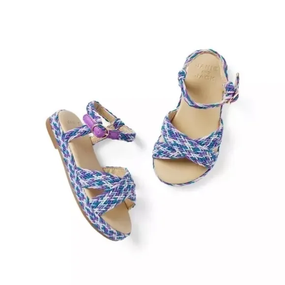 NWT Janie &amp; Jack Braided Espadrille Sandals Size 6