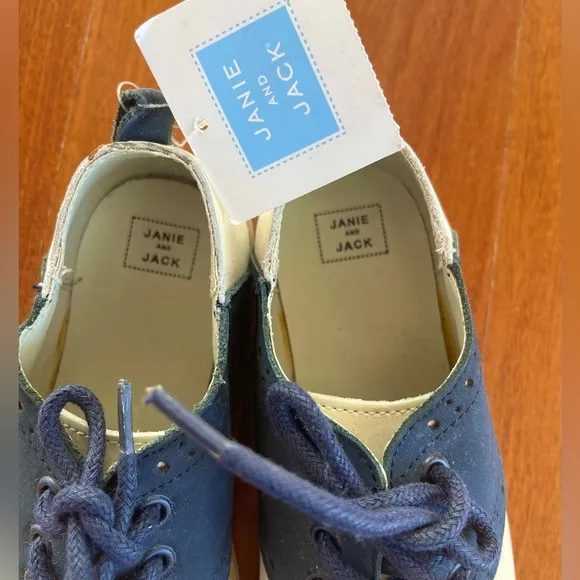 NWT JANIE AND JACK Toddler Boys Derby Oxford Dress Shoes Size 13