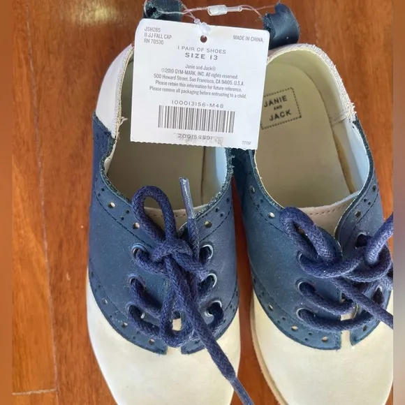NWT JANIE AND JACK Toddler Boys Derby Oxford Dress Shoes Size 13