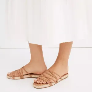 NWT Madewell The Kathryn Espadrille Slide Sandal in Leather