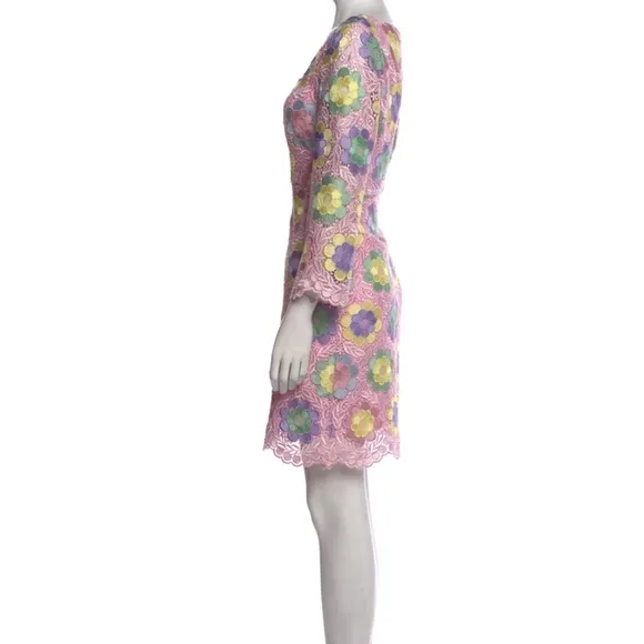 NWT | OLIVIA RUBIN | Luella Pink Lace Mini Dress | Size 6