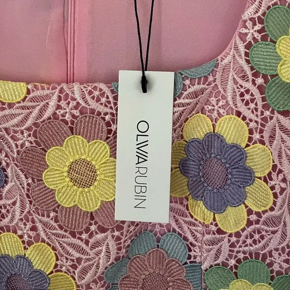 NWT | OLIVIA RUBIN | Luella Pink Lace Mini Dress | Size 6