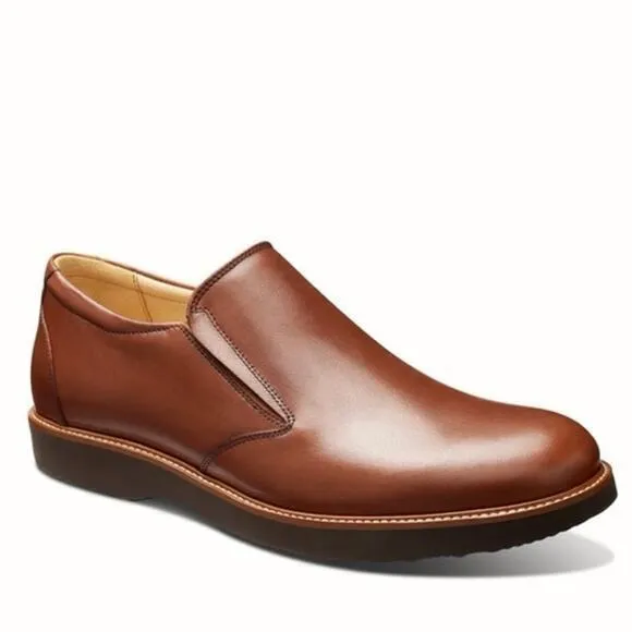 NWT Samuel Hubbard Men's Frequent Traveler Loafer Whiskey Tan Leather US 9.5 W‎