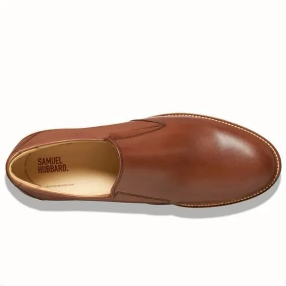 NWT Samuel Hubbard Men's Frequent Traveler Loafer Whiskey Tan Leather US 9.5 W‎