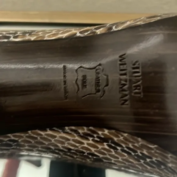 NWT Stuart Weitzman Brown Peep Toe Pumps