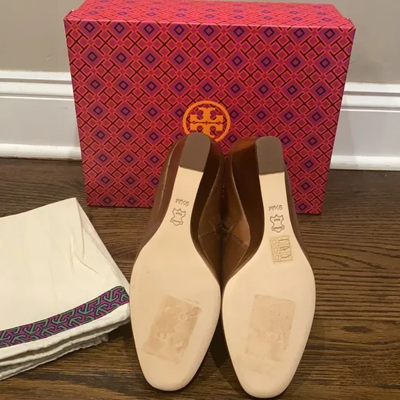 NWT Tory Burch Sofia brown leather wedge boot
