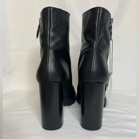 NWT Zara platform leather high heel Ankle Boot