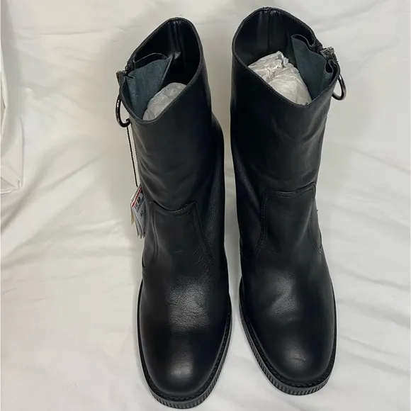 NWT Zara platform leather high heel Ankle Boot
