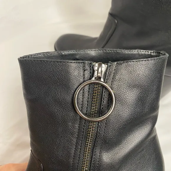 NWT Zara platform leather high heel Ankle Boot