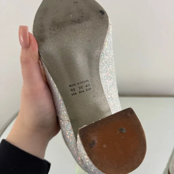 OLD CUTLER White Blue Unicorn Glitter Sabrina Carpenter Vibes Concert Ankle Boot