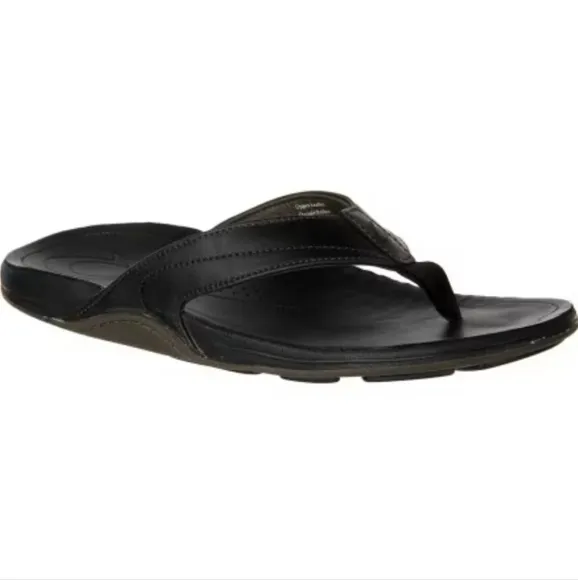 Olukai Mens Kumu Leather Sandals Flip Flop Flats shoes sz 13