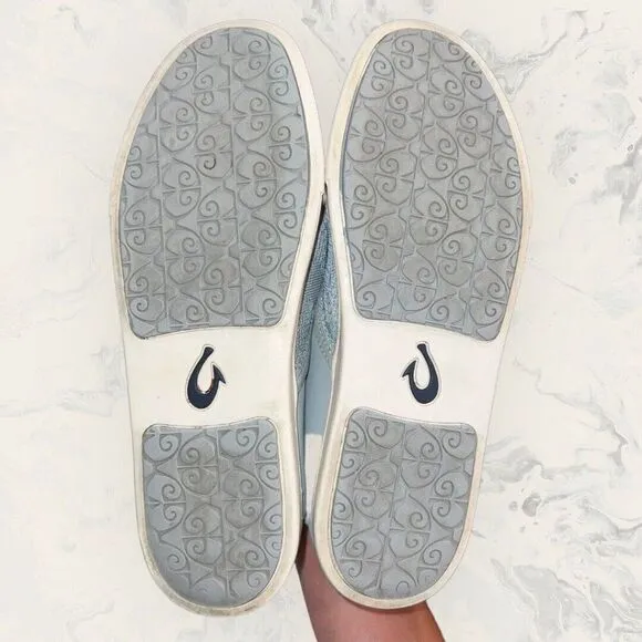 Olukai Pehuea Baby Light Blue Comfort Casual Slip On Shoes  Women’s Size 10