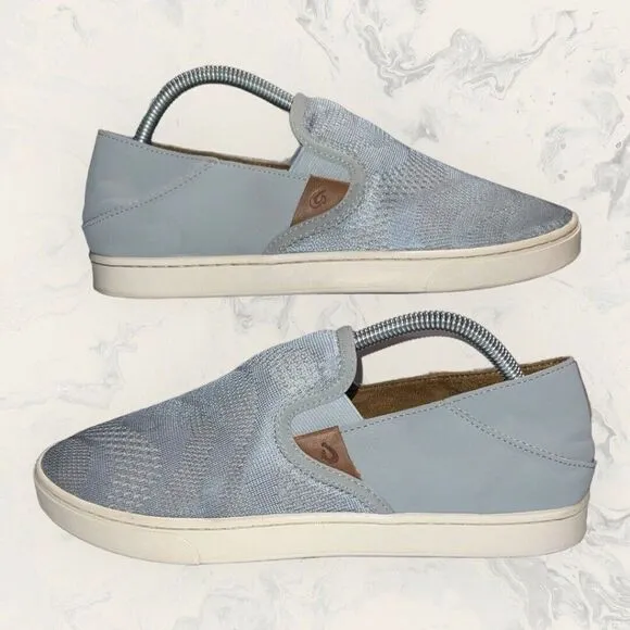 Olukai Pehuea Baby Light Blue Comfort Casual Slip On Shoes  Women’s Size 10