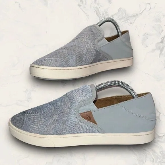 Olukai Pehuea Baby Light Blue Comfort Casual Slip On Shoes  Women’s Size 10