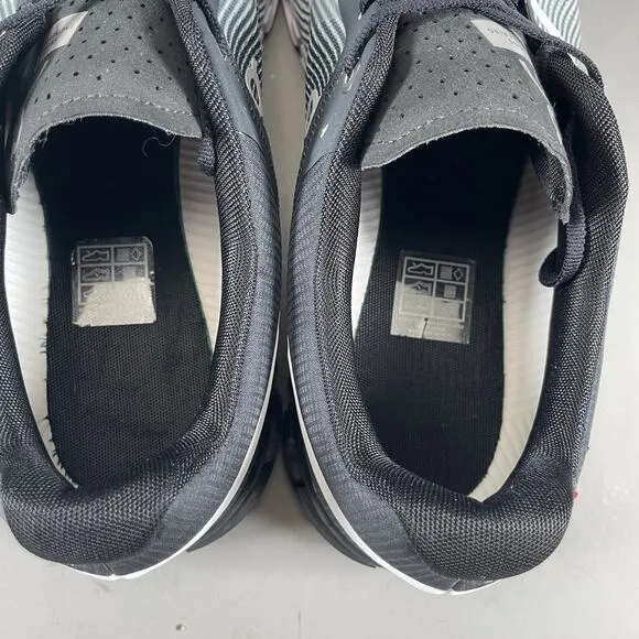 On Cloudflow 2.0 Mens Size 12 Black White Athletic Sneakers Running Shoes Casual
