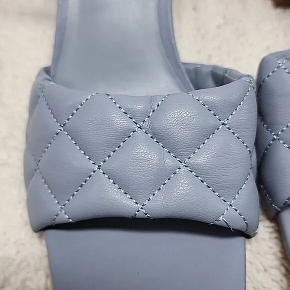 ☆OPEN EDIT☆AUSTYN QUILTED SANDAL PADDED VAMP LADIE 6.5 NWOB●BLUE MINERAL●