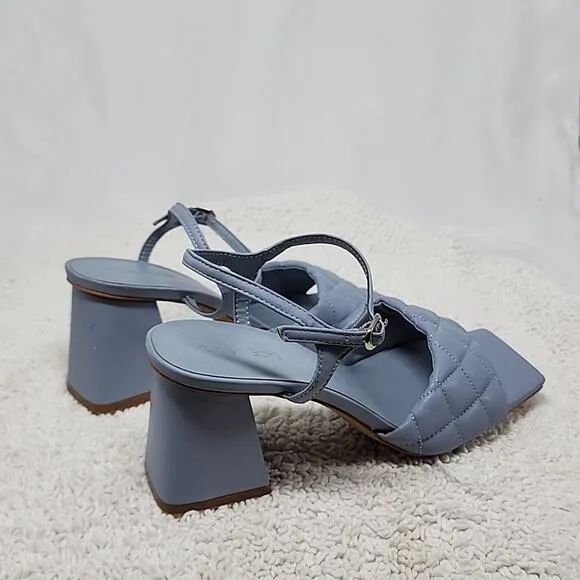 ☆OPEN EDIT☆AUSTYN QUILTED SANDAL PADDED VAMP LADIE 6.5 NWOB●BLUE MINERAL●
