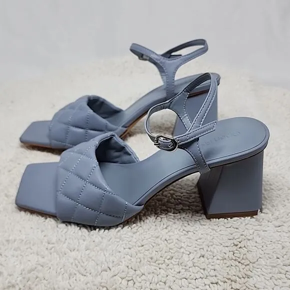 ☆OPEN EDIT☆AUSTYN QUILTED SANDAL PADDED VAMP LADIE 6.5 NWOB●BLUE MINERAL●