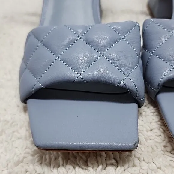 ☆OPEN EDIT☆AUSTYN QUILTED SANDAL PADDED VAMP LADIE 6.5 NWOB●BLUE MINERAL●