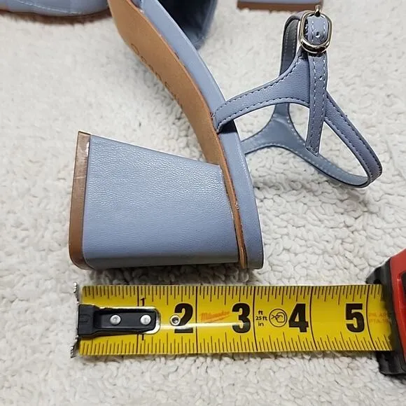 ☆OPEN EDIT☆AUSTYN QUILTED SANDAL PADDED VAMP LADIE 6.5 NWOB●BLUE MINERAL●