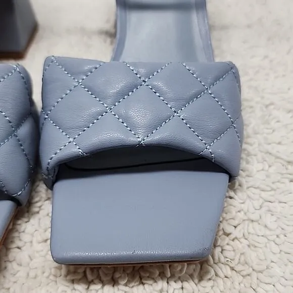 ☆OPEN EDIT☆AUSTYN QUILTED SANDAL PADDED VAMP LADIE 6.5 NWOB●BLUE MINERAL●