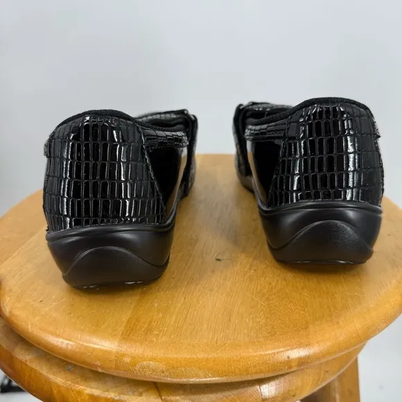 Ortho Feet 819 Chelsea Black Pathen Leather Slip On loafer Shoes Size 10D