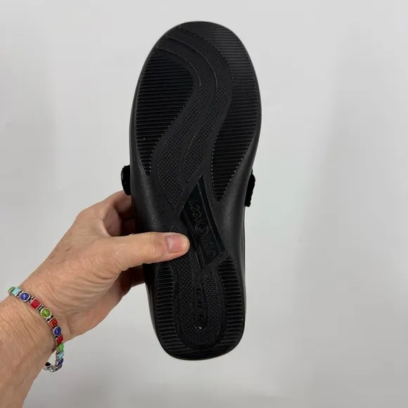 Ortho Feet 819 Chelsea Black Pathen Leather Slip On loafer Shoes Size 10D