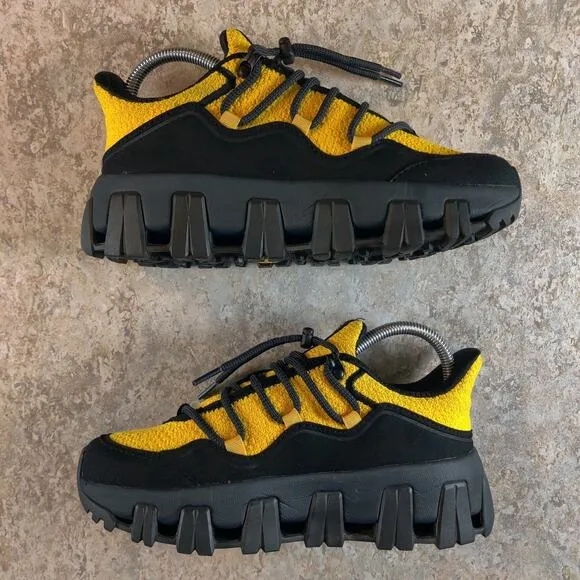 P448 Womens Hiking Shoes Size US 5.5 / 6 EU 36 Yellow Vibram Trail Sneakers New