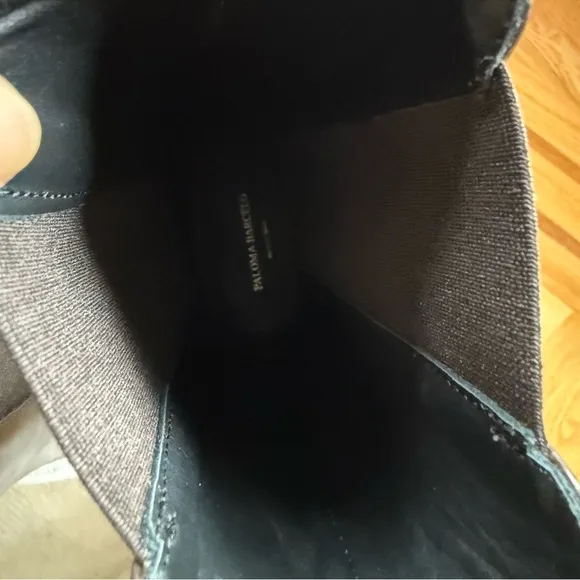 PALOMA BARCELÓ - Brown Leather Platform Chelsea Boots