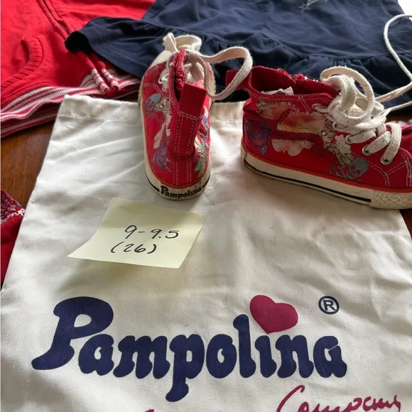 Pampolina Red and Navy Girl’s Matching Set