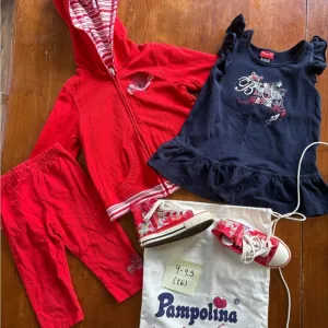 Pampolina Red and Navy Girl’s Matching Set