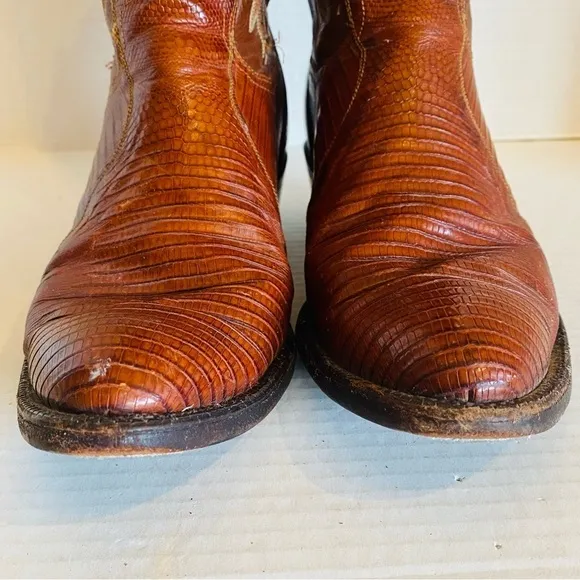 Panhandle Slim Lizard Leather Western Boots Size: 8.5 D