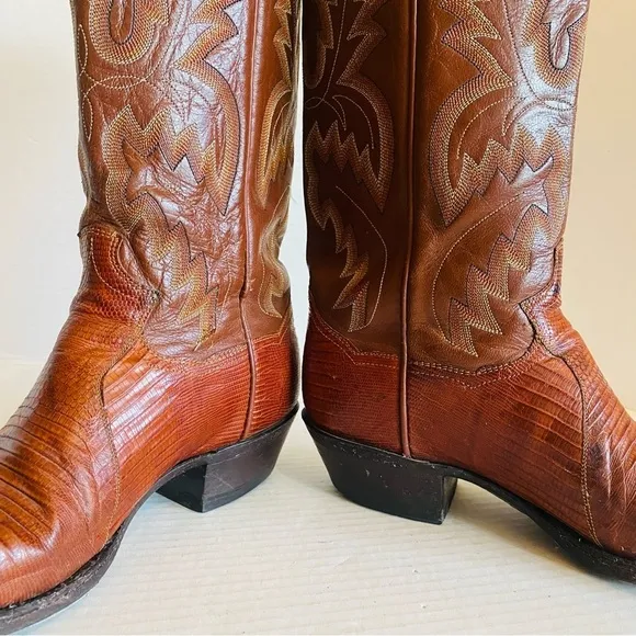 Panhandle Slim Lizard Leather Western Boots Size: 8.5 D
