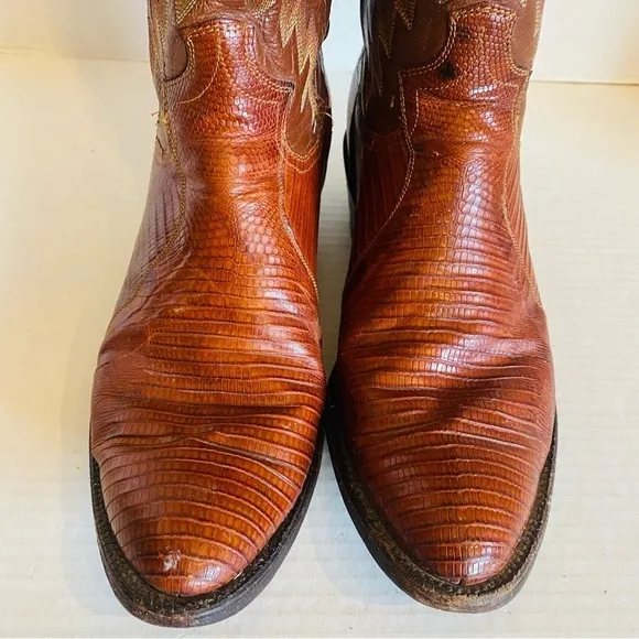 Panhandle Slim Lizard Leather Western Boots Size: 8.5 D