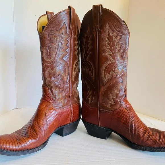Panhandle Slim Lizard Leather Western Boots Size: 8.5 D