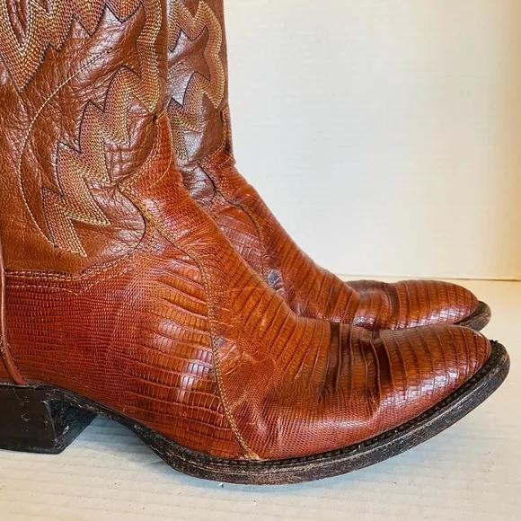 Panhandle Slim Lizard Leather Western Boots Size: 8.5 D