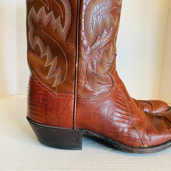 Panhandle Slim Lizard Leather Western Boots Size: 8.5 D
