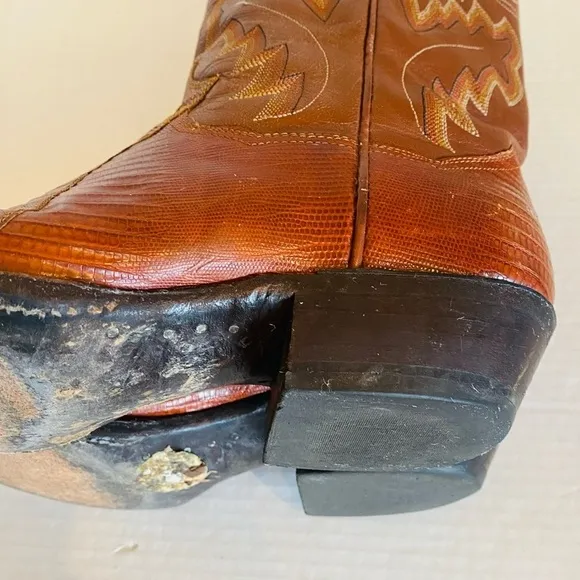 Panhandle Slim Lizard Leather Western Boots Size: 8.5 D