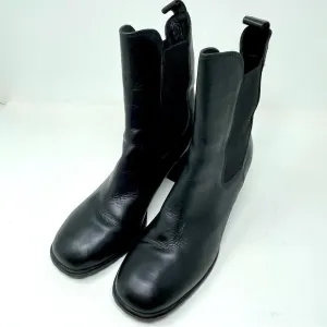 Paola Frani Black Leather Ankle Boots Sz. 10