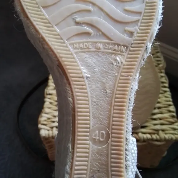 Paseart Rose Pink Espadrille Wedge Sandals - 40/9-9.5