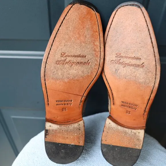 Paul Fredrick 8.5-M Cognac Spectator Oxford Mens Dress Shoes