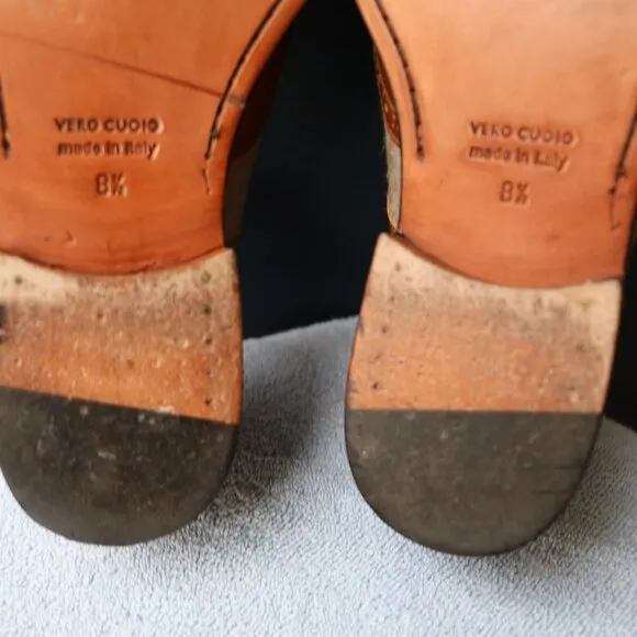Paul Fredrick 8.5-M Cognac Spectator Oxford Mens Dress Shoes