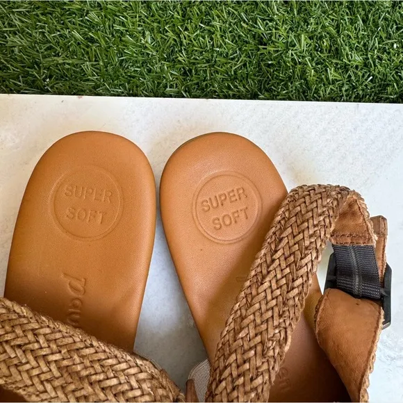 PAUL GREEN Helena espadrille sandals size 7.5 US Color Cuoio Sisal Woven leather