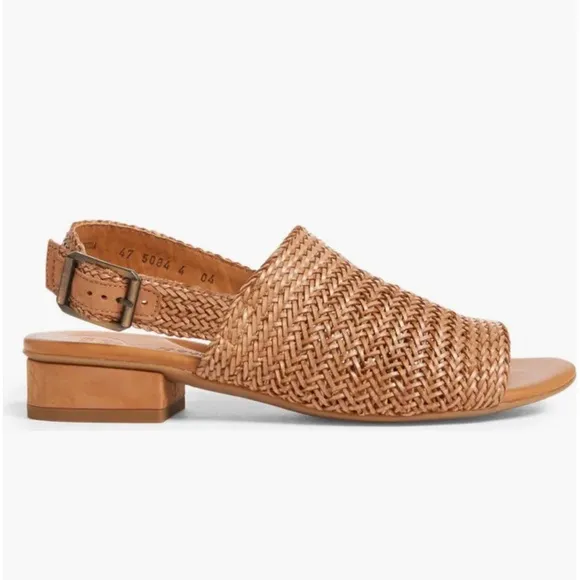 PAUL GREEN Helena espadrille sandals size 7.5 US Color Cuoio Sisal Woven leather