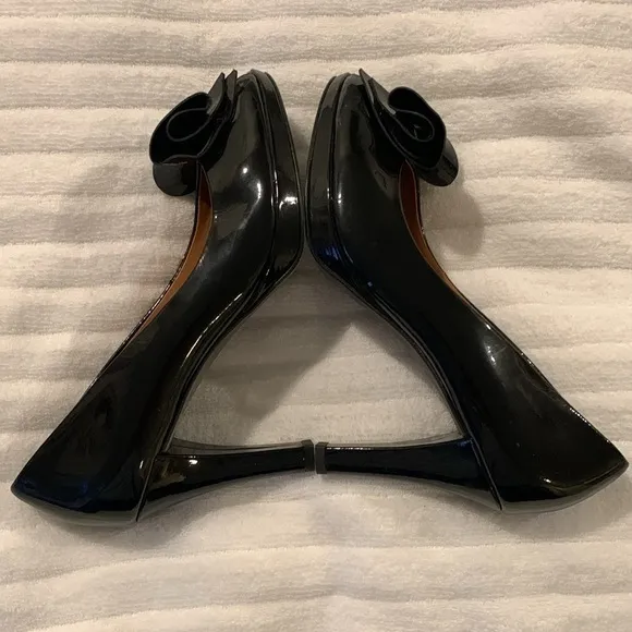 Paul Green Munchen Handmade Womens Black Patent Leather 3” heel in US 6.5 Size.