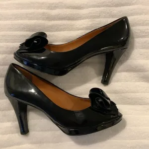 Paul Green Munchen Handmade Womens Black Patent Leather 3” heel in US 6.5 Size.